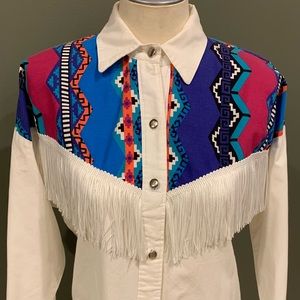 Vintage Women’s Western Fringe Yoke Rodeo Shirt
